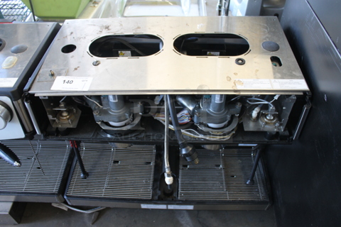 2018 Schaerer M03 Commercial Stainless Steel Countertop Espresso Machine With 2 Hoppers. Missing Front Panel. 208/240V. 