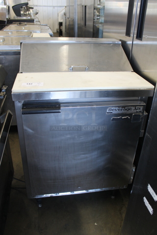 Beverage-Air SUR27 Commercial Stainless Steel One Door Refrigerated Sandwich/Salad Prep Table. 115V, 1 Phase. Tested and Powers On But Does Not Get Cold