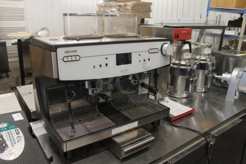 2018 Schaerer M03 Barista Commercial Stainless Steel Countertop Espresso Machine With 2 Hoppers. 208/240V.