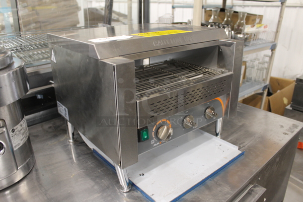 BRAND NEW SCRATCH AND DENT! AvaToast TT-450-240 Commercial Stainless Steel Countertop Conveyor Toaster On Galvanized Legs. 240V.  - Image 2 of 5