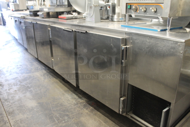 Beverage-Air UCR119 Commercial Stainless Steel 4-Door Undercounter Cooler With Polycoated Shelves On Commercial Casters. 115V, 1 Phase. Tested and Working! - Image 2 of 9