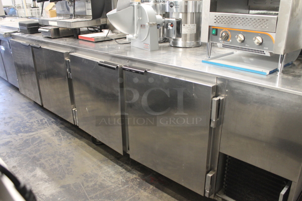 Beverage-Air UCR119 Commercial Stainless Steel 4-Door Undercounter Cooler With Polycoated Shelves On Commercial Casters. 115V, 1 Phase. Tested and Working! - Image 3 of 9