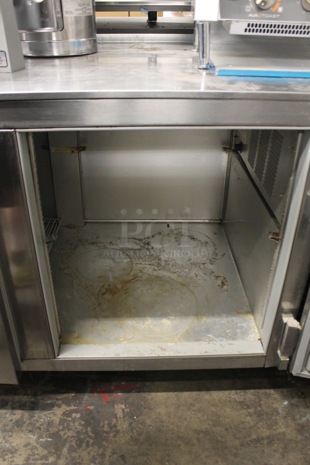 Beverage-Air UCR119 Commercial Stainless Steel 4-Door Undercounter Cooler With Polycoated Shelves On Commercial Casters. 115V, 1 Phase. Tested and Working! - Image 8 of 9