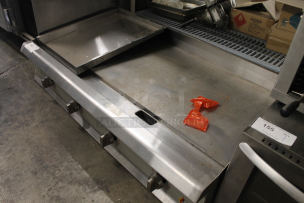 CPG 351GTCPG48NL Cooking Performance Group Commercial Stainless Steel Natural Gas Powered Countertop 48" Griddle. 120,000 BTU.  - Image 3 of 5
