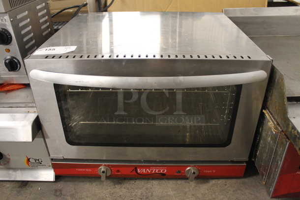 Avantco 177CO16 Commercial Stainless Steel Countertop Half Size Convection Oven With Steel Racks. 120V. Tested and Working! - Image 1 of 5