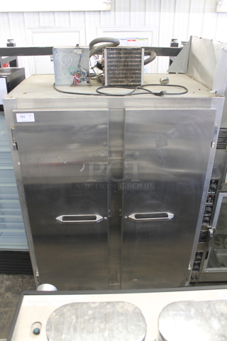 Continental 2R Commercial Stainless Steel 2 Door Reach-In Cooler With Polycoated Shelves. 115V, 1 Phase. Tested and Working!