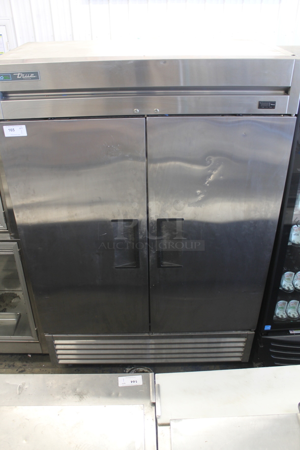 2016 True T-49F-HC Commercial Stainless Steel 2 Door Reach-In Freezer With Polycoated Shelves. 115V, 1 Phase. Tested and Working! - Image 1 of 6