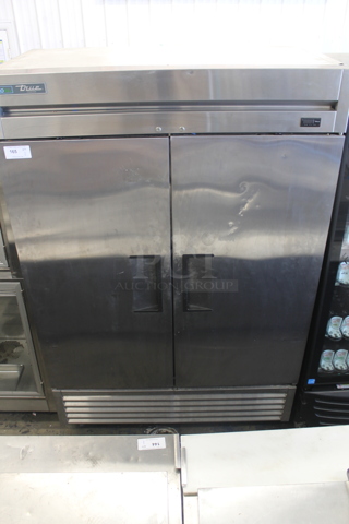 2016 True T-49F-HC Commercial Stainless Steel 2 Door Reach-In Freezer With Polycoated Shelves. 115V, 1 Phase. Tested and Working!