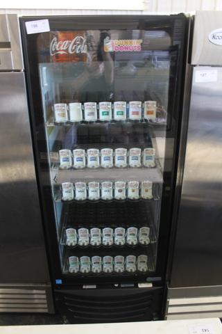 2017 Imbera G319R2 Black Commercial Single Door Merchandiser Cooler. 115V,1 Phase. Tested and Working!