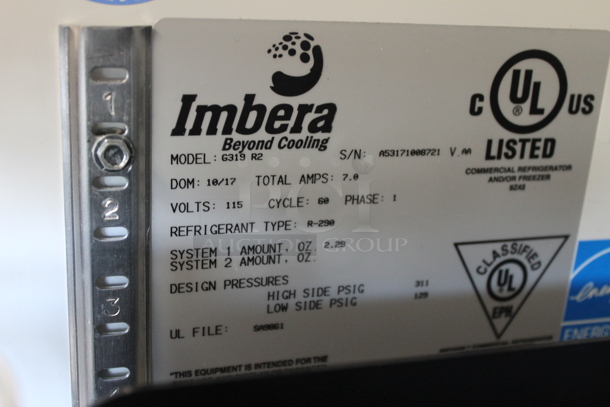 2017 Imbera G319R2 Black Commercial Single Door Merchandiser Cooler. 115V,1 Phase. Tested and Working! - Image 5 of 5