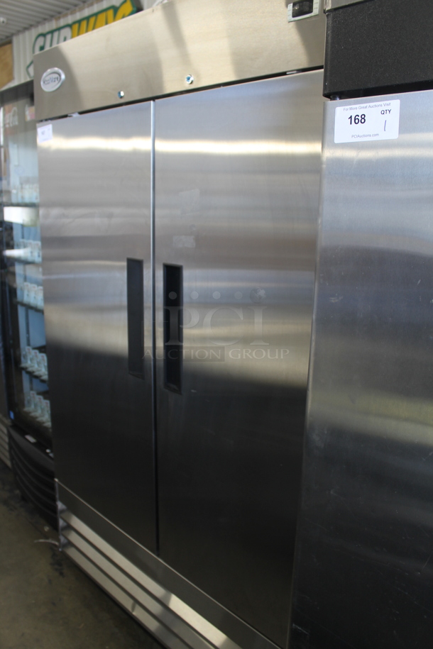 BRAND NEW SCRATCH AND DENT! KoolMore RIF-2D-SS Commercial Stainless Steel 2 Door Upright Reach-In Freezer.115V. Tested and Working! - Image 3 of 7