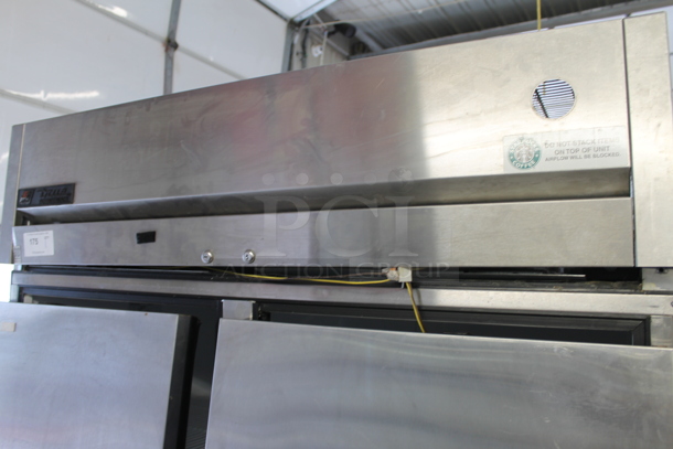 2015 True TG2R-2S Commercial Stainless Steel 2 Door Reach-In Cooler With Polycoated Shelves With Commercial Casters. 115V, 1 Phase. Doors Need To Be Re-Attached. Tested and Powers On But Does Not Get Cold - Image 7 of 8
