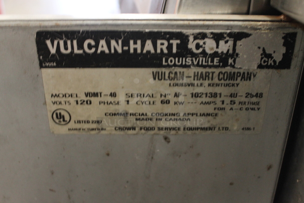 Vulcan-Hart BDMT-40 Commercial Stainless Steel Direct Steam Powered Tilt Cooking Kettle On Two Door Base With Galvanized Legs. 120V, 1 Phase.  - Image 7 of 7