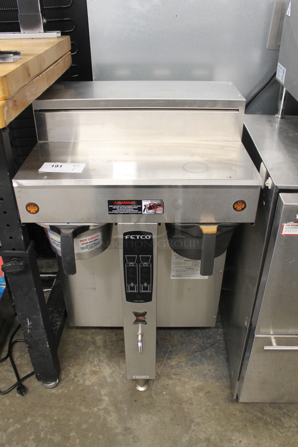 2010 Fetco CBS-2052e Commercial Stainless Steel Countertop Double Automatic Coffee Brewer. 120/208-240V, 1 or 3 Phase.  - Image 1 of 8