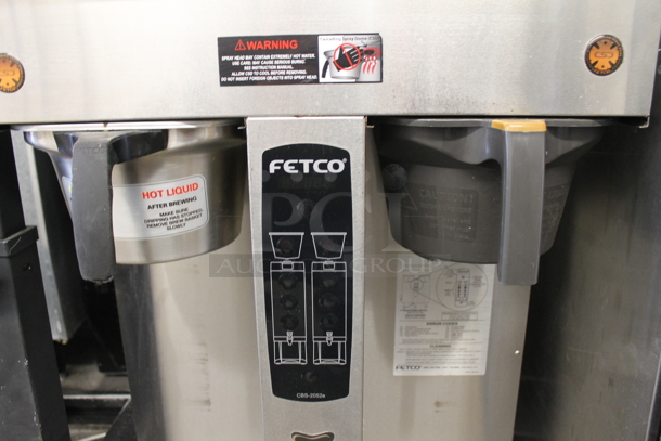 2010 Fetco CBS-2052e Commercial Stainless Steel Countertop Double Automatic Coffee Brewer. 120/208-240V, 1 or 3 Phase.  - Image 4 of 8