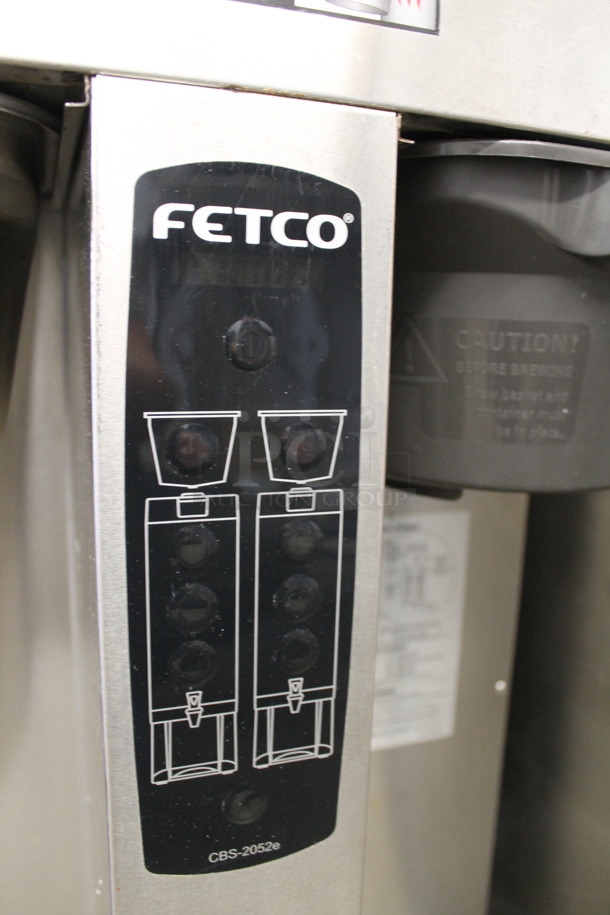 2010 Fetco CBS-2052e Commercial Stainless Steel Countertop Double Automatic Coffee Brewer. 120/208-240V, 1 or 3 Phase.  - Image 5 of 8