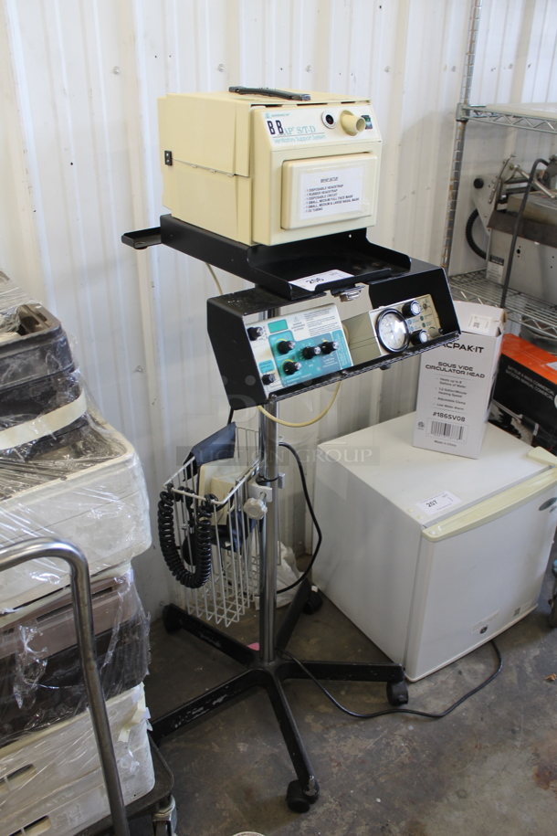 Respironics 332003 BiPAP Ventilatory Support System With Blood Pressure Cuff On Commercial Casters. 110-120/220-240V.  - Image 2 of 10