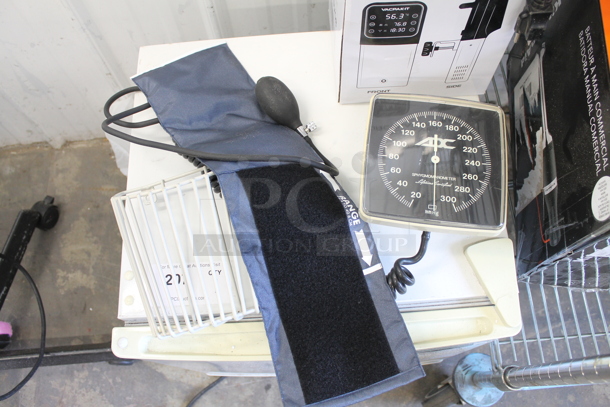 Respironics 332003 BiPAP Ventilatory Support System With Blood Pressure Cuff On Commercial Casters. 110-120/220-240V.  - Image 10 of 10