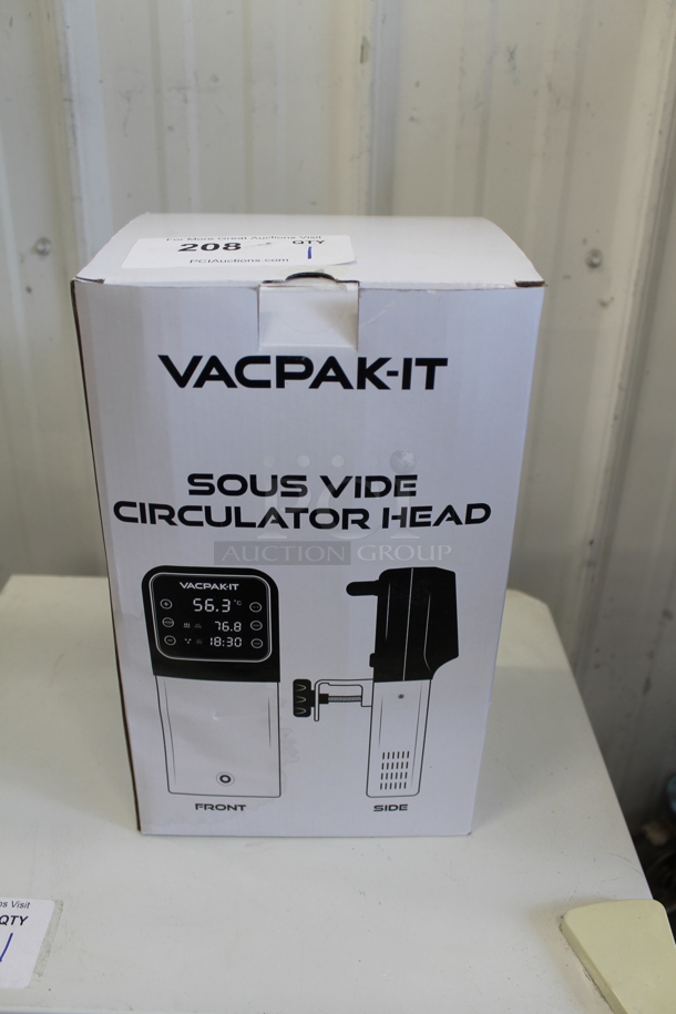 BRAND NEW IN BOX! Vacpak-It 186SVOS Commercial Black 10.5 Gallon Sous Vide Immersion Circulator Head. 120 Volts, 1 Phase. Tested and Working! - Image 2 of 5