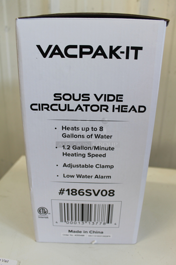 BRAND NEW IN BOX! Vacpak-It 186SVOS Commercial Black 10.5 Gallon Sous Vide Immersion Circulator Head. 120 Volts, 1 Phase. Tested and Working! - Image 4 of 5