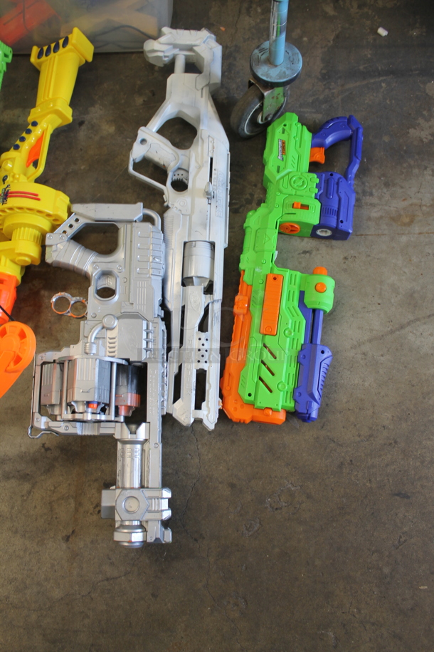 ALL ONE MONEY! Lot of 7 Items Including Rubber Storage Bin With Children's Toys Including Nerf Guns - Image 2 of 6