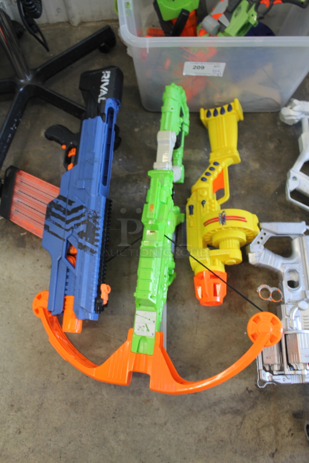 ALL ONE MONEY! Lot of 7 Items Including Rubber Storage Bin With Children's Toys Including Nerf Guns - Image 3 of 6