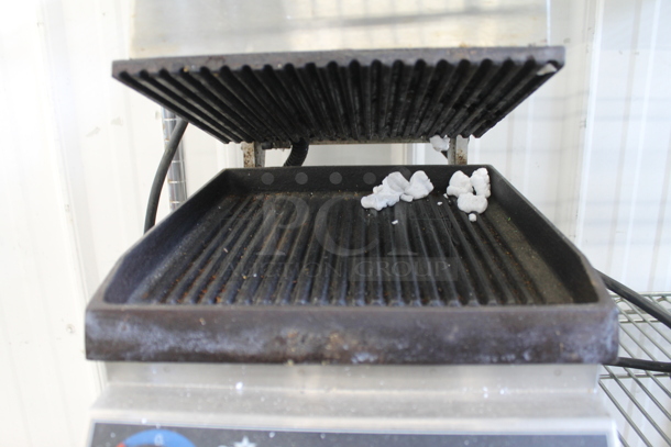 Star CG10IT Commercial Stainless Steel Electric Countertop Two-Sided Grooved Grill. 240V.  - Image 6 of 11