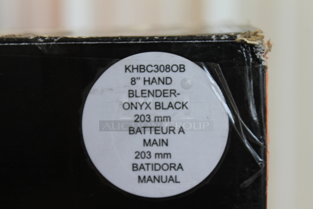 BRAND NEW IN BOX! Kitchen Aid KHBC308OB Commercial 8" Onyx Black Hand Blender. Tested and Working! - Image 4 of 5