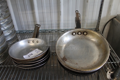 10 Small And Large Frying Pans. 10 Times Your Bid! 
