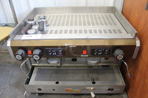 Wega Antares EVD2N Commercial Stainless Steel Electric Countertop 2 Group Espresso Machine. 230V. - Image 1 of 12