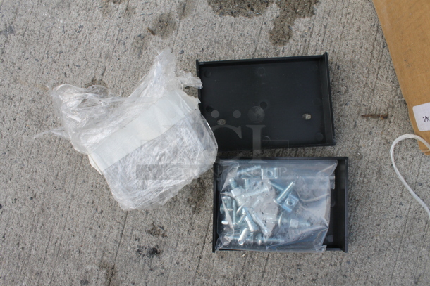 BRAND NEW SCRATCH AND DENT! 1 Single Regency 600TD3684 Aluminum Swinging Traffic Door And 1 Blue Swinging Traffic Door Both With Windows And Hardware. 2 Times Your Bid!  - Image 10 of 12