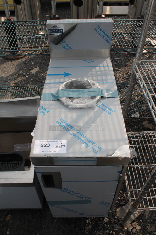 BRAND NEW SCRATCH AND DENT! Advance Tabco PRSJT-12-DR Prestige Series Commercial Stainless Steel Trash Receptacle Cabinet. - Image 1 of 8