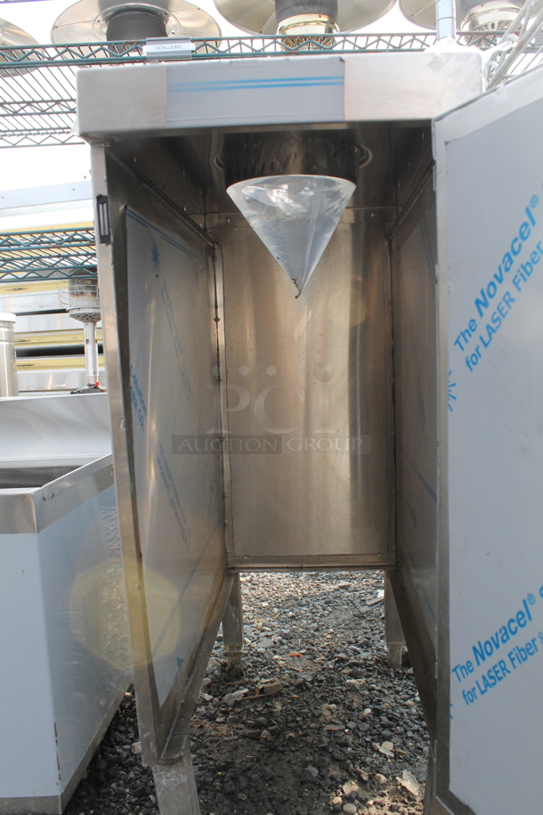 BRAND NEW SCRATCH AND DENT! Advance Tabco PRSJT-12-DR Prestige Series Commercial Stainless Steel Trash Receptacle Cabinet. - Image 7 of 8