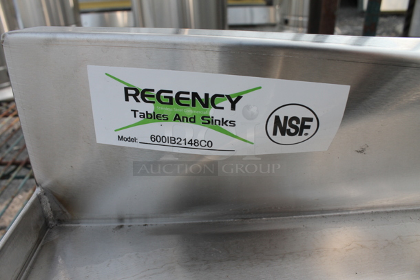BRAND NEW SCRATCH AND DENT! Regency 600Ib2148C0 Commercial Stainless Steel Underbar Ice Bin with 10 Circuit Post-Mix Cold Plate and Bottle Holders On Galvanized Legs. - Image 2 of 6