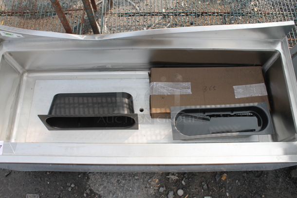 BRAND NEW SCRATCH AND DENT! Regency 600Ib2148C0 Commercial Stainless Steel Underbar Ice Bin with 10 Circuit Post-Mix Cold Plate and Bottle Holders On Galvanized Legs. - Image 3 of 6