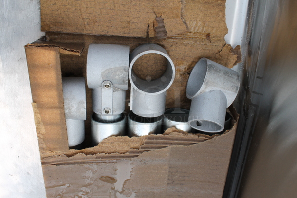 BRAND NEW SCRATCH AND DENT! Regency 600Ib2148C0 Commercial Stainless Steel Underbar Ice Bin with 10 Circuit Post-Mix Cold Plate and Bottle Holders On Galvanized Legs. - Image 6 of 6