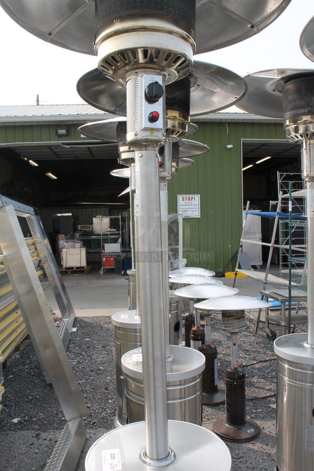 NCZH-G-KMZMSS Commercial Stainless Steel Propane Gas Patio Heater On Commercial Casters. 48,000 BTU. - Image 3 of 8