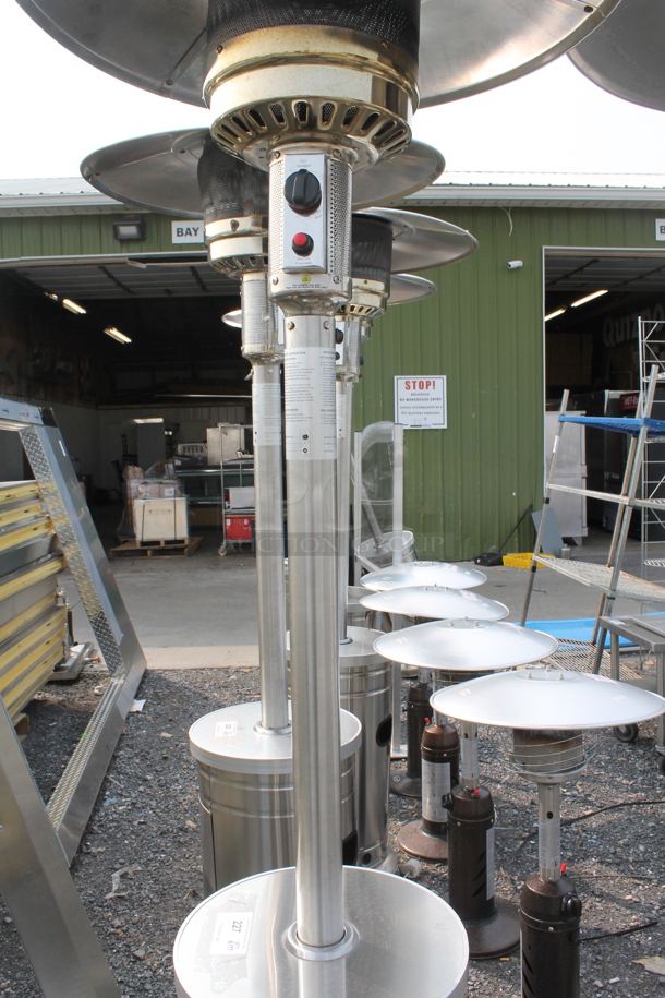 NCZH-G-KMZMSS Commercial Stainless Steel Propane Gas Patio Heater On Commercial Casters. 48,000 BTU. - Image 3 of 8