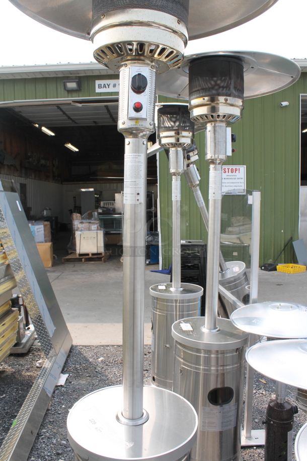 NCZH-G-KMZMSS Commercial Stainless Steel Propane Gas Patio Heater On Commercial Casters. 48,000 BTU. - Image 3 of 7