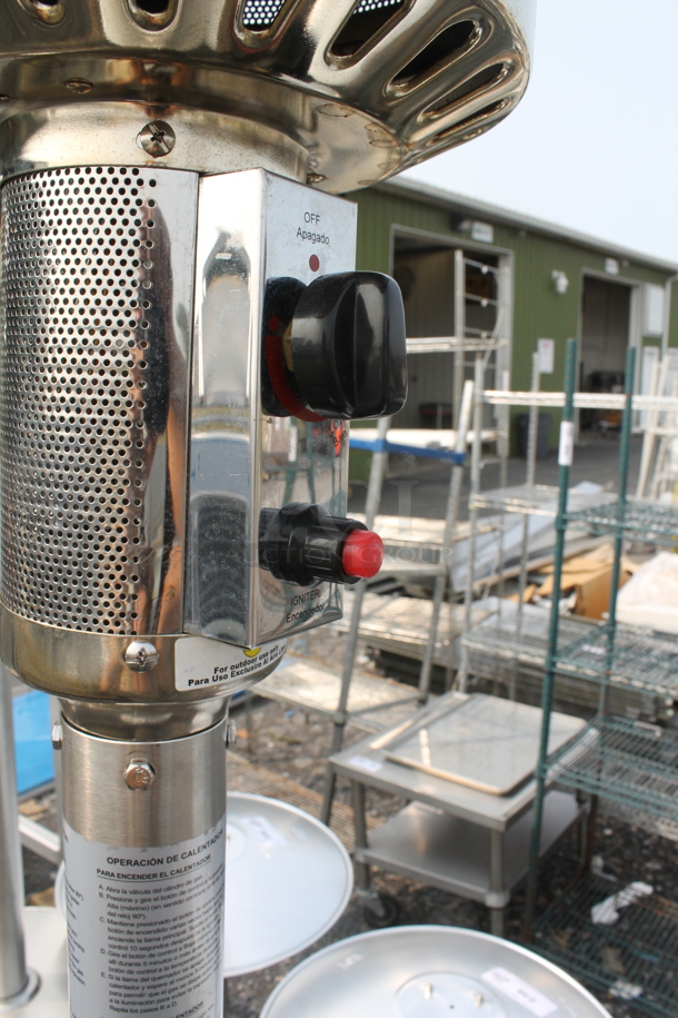 NCZH-G-KMZMSS Commercial Stainless Steel Propane Gas Patio Heater On Commercial Casters. 48,000 BTU. - Image 5 of 7