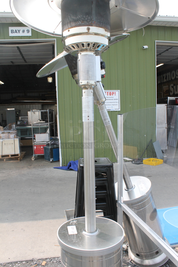 NCZH-G-KMZMSS Commercial Stainless Steel Propane Gas Patio Heater On Commercial Casters. 48,000 BTU. - Image 1 of 3