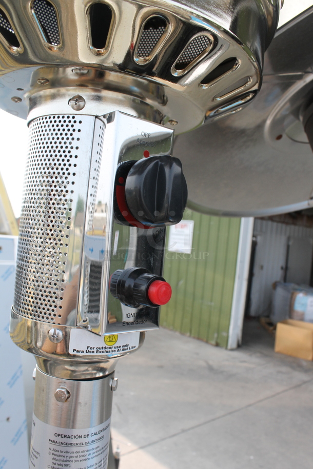 NCZH-G-KMZMSS Commercial Stainless Steel Propane Gas Patio Heater On Commercial Casters. 48,000 BTU. - Image 3 of 3