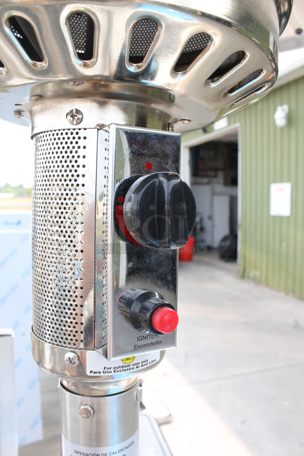 NCZH-G-KMZMSS Commercial Stainless Steel Propane Gas Patio Heater On Commercial Casters. 48,000 BTU. - Image 6 of 6