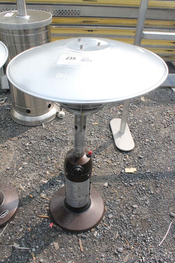 HiLand HLDS032-CG Commercial Stainless Steel Propane Gas Tabletop Patio Heater. 11,000 BTU.  - Image 1 of 7