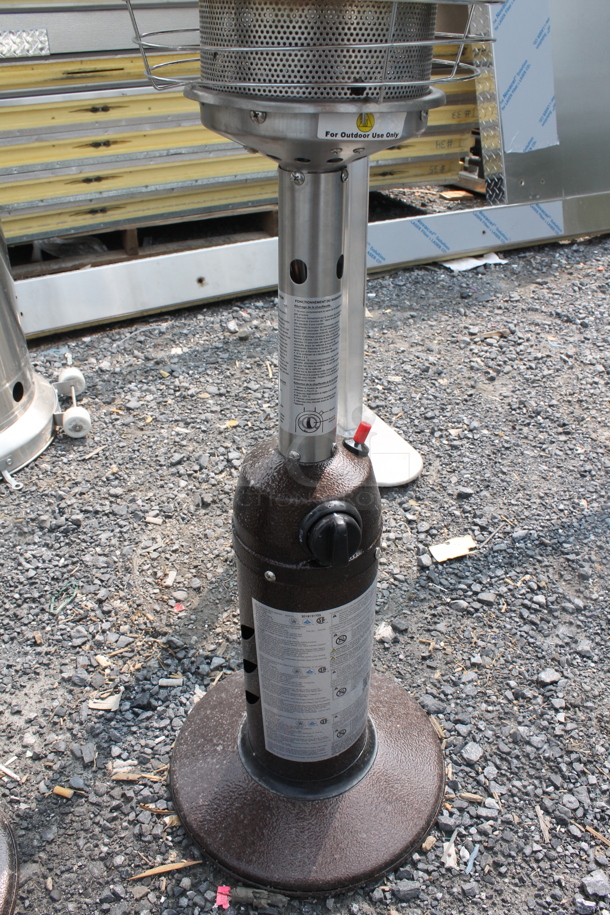 HiLand HLDS032-CG Commercial Stainless Steel Propane Gas Tabletop Patio Heater. 11,000 BTU.  - Image 3 of 7