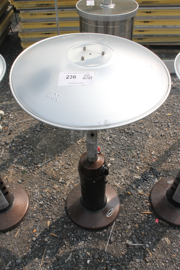 HiLand HLDS032-CG Commercial Stainless Steel Propane Gas Tabletop Patio Heater. 11,000 BTU.  - Image 1 of 6