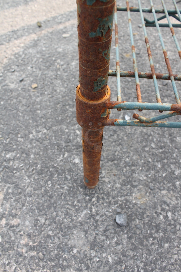 Green Open Utility Shelf With Metro Style Shelving. BUYER MUST DISMANTLE. PCI CANNOT DISMANTLE FOR SHIPPING. PLEASE CONSIDER FREIGHT CHARGES. - Image 5 of 6