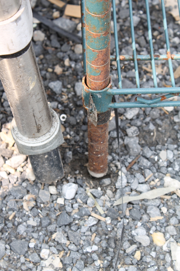 Green Open Utility Shelf With Metro Style Shelving. BUYER MUST DISMANTLE. PCI CANNOT DISMANTLE FOR SHIPPING. PLEASE CONSIDER FREIGHT CHARGES. - Image 6 of 6