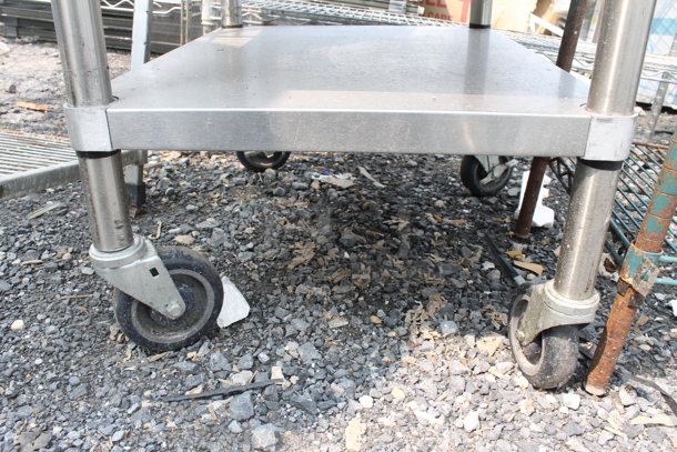 Commercial Stainless Steel Equipment Stand With Undershelf And Aluminum Baking Sheet On Commercial Casters. - Image 4 of 4