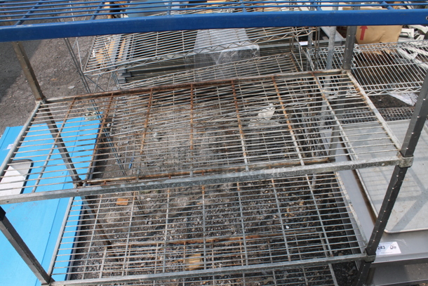 Open Utility Shelf With 4 Tiers On Galvanized Legs. BUYER MUST DISMANTLE. PCI CANNOT DISMANTLE FOR SHIPPING. PLEASE CONSIDER FREIGHT CHARGES.  - Image 3 of 6